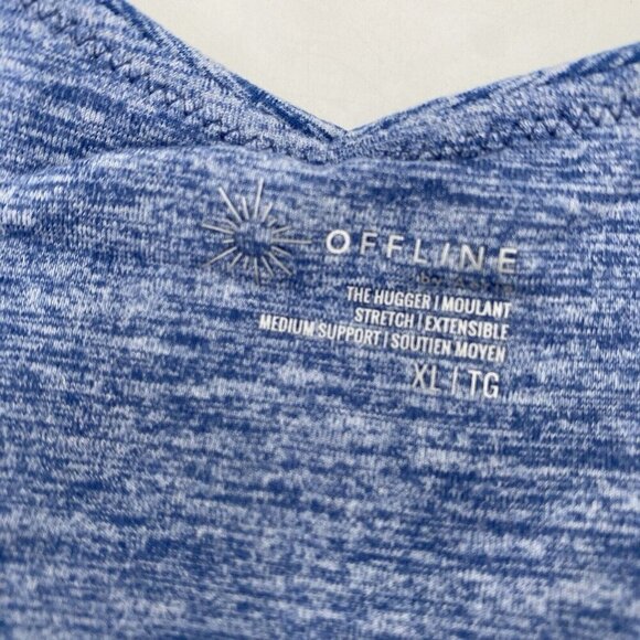 Aerie Sports Bra XL The Hugger Stretch Medium Support Blue Racerback OFFLINE - Picture 6 of 10